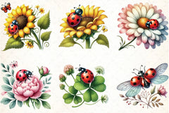 Spring Ladybug Clipart Bundle 1 - CraftNest - Digital Crafting and Art