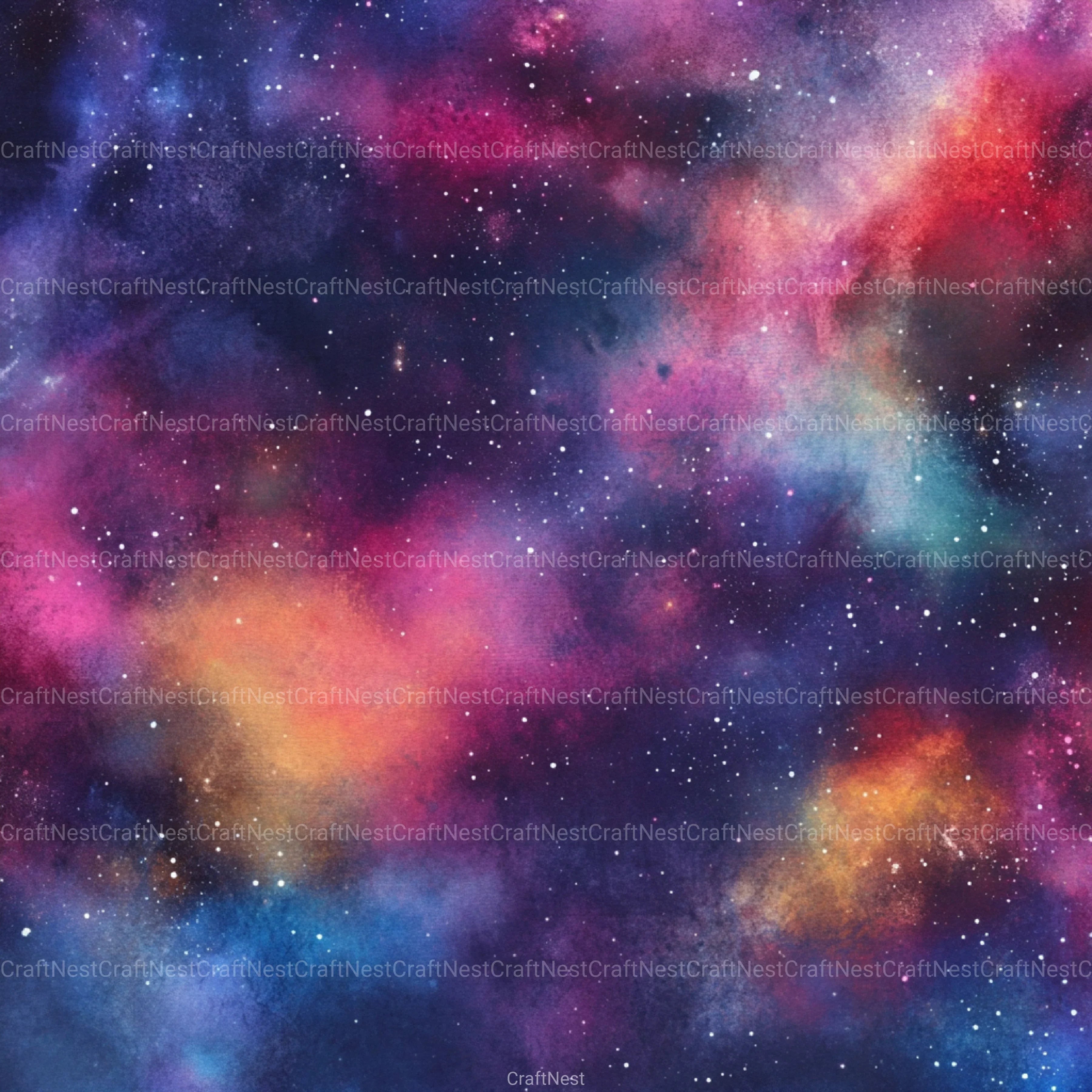 Cosmic Nebula Digital Papers - CraftNest - Digital Crafting and Art