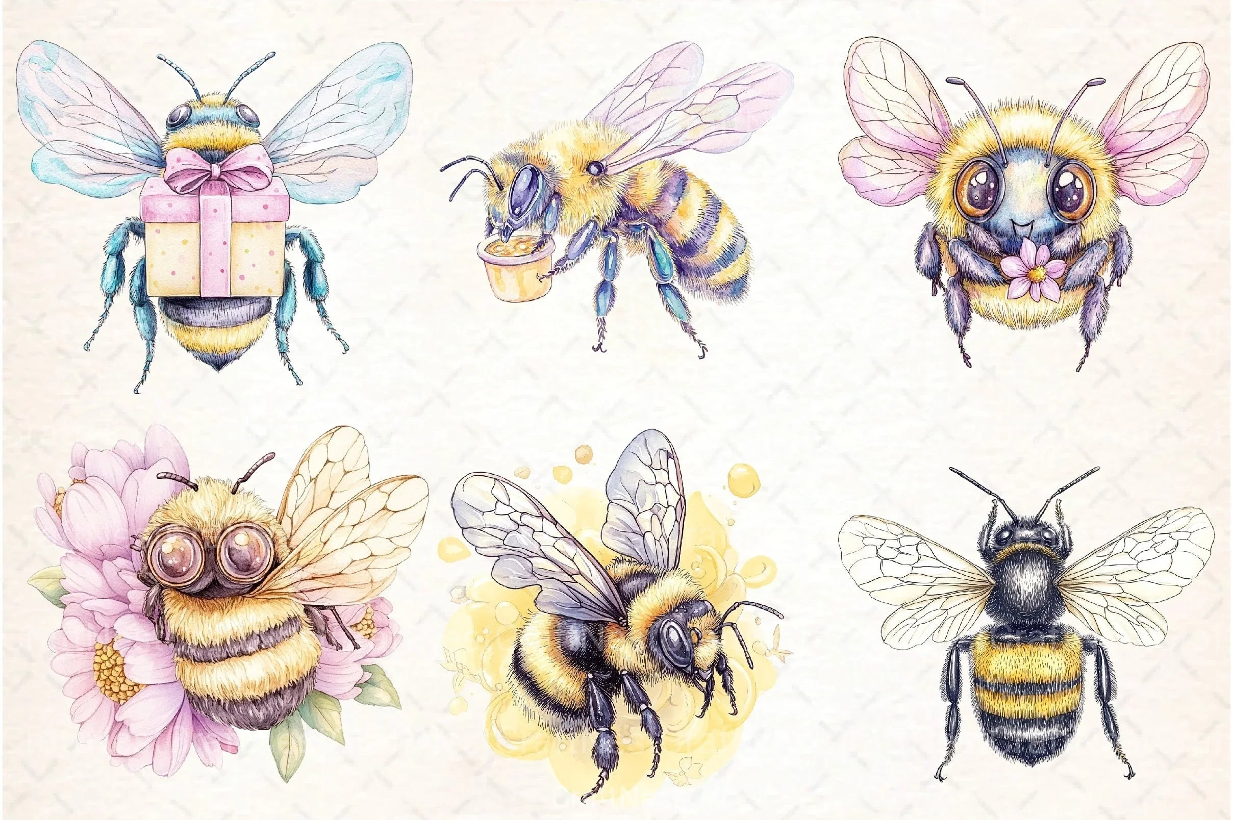 Bee Clipart Bundle Collection - CraftNest - Digital Crafting and Art