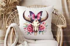Bull Skull with Horns Clipart Bundle 66 - CraftNest - Digital Crafting and Art