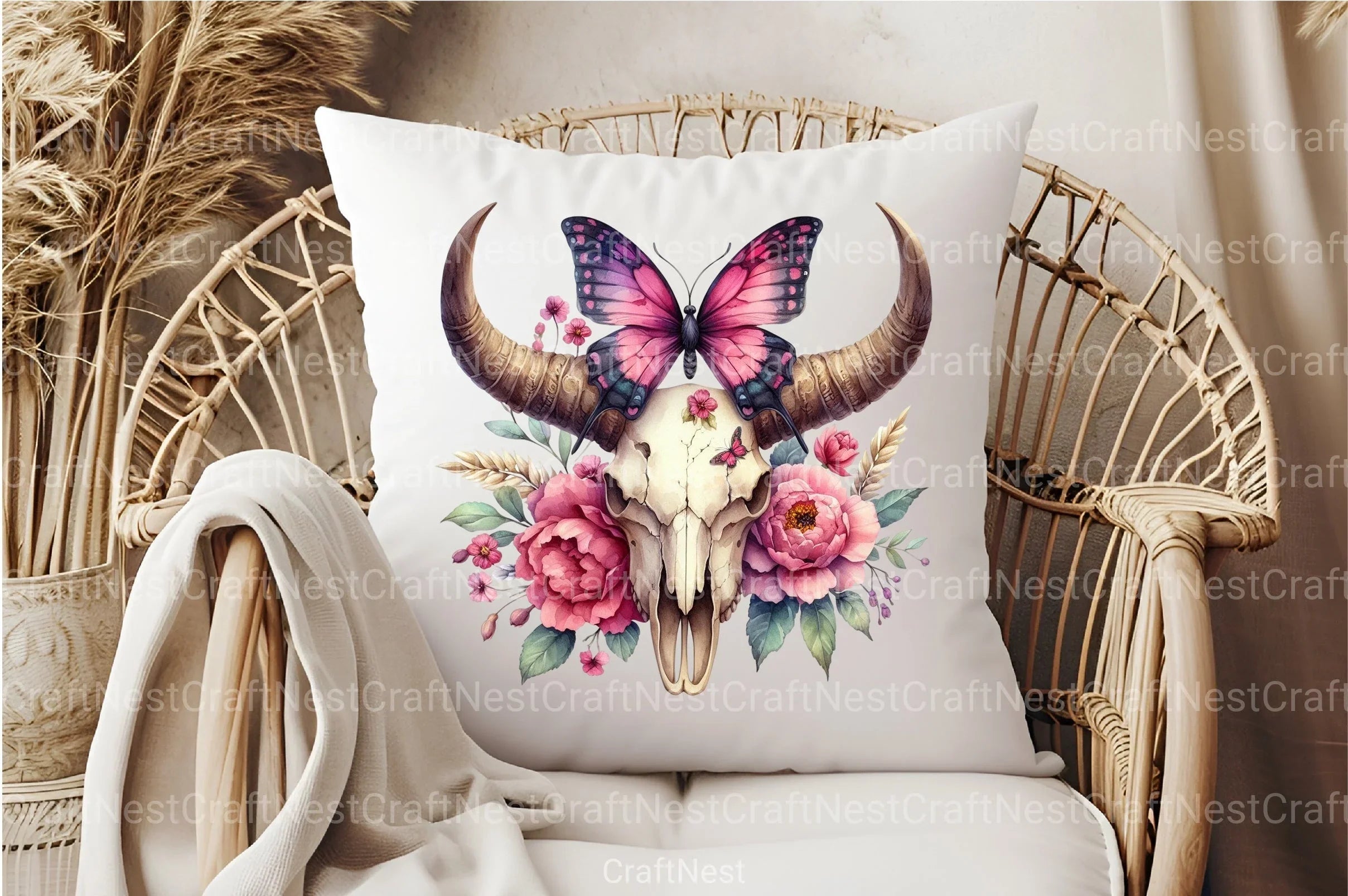 Bull Skull with Horns Clipart Bundle 66 - CraftNest - Digital Crafting and Art