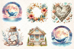 Mother's Day Beach Clipart Bundle - CraftNest - Digital Crafting and Art