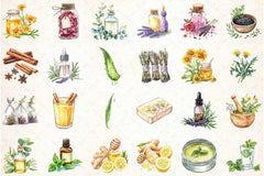 Natural Remedies Clipart Bundle 6 - CraftNest - Digital Crafting and Art
