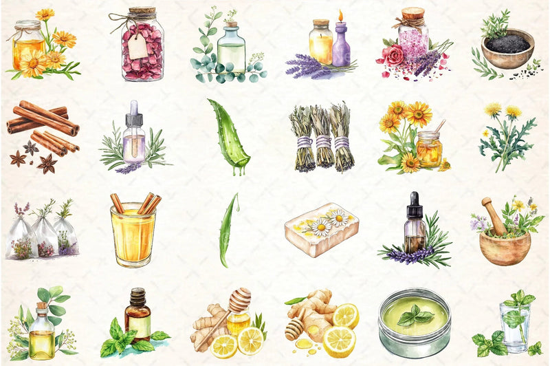 Natural Remedies Clipart Bundle 6 - CraftNest - Digital Crafting and Art