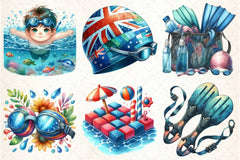 Summer Swimming Clipart Bundle - CraftNest - Digital Crafting and Art