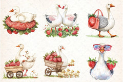 Strawberry Goose Clipart Bundle 99 - CraftNest - Digital Crafting and Art