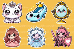 Princess Sticker Clipart Bundle - CraftNest - Digital Crafting and Art