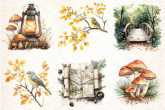 Autumn Nature Walk Clipart Bundle 1 - CraftNest - Digital Crafting and Art