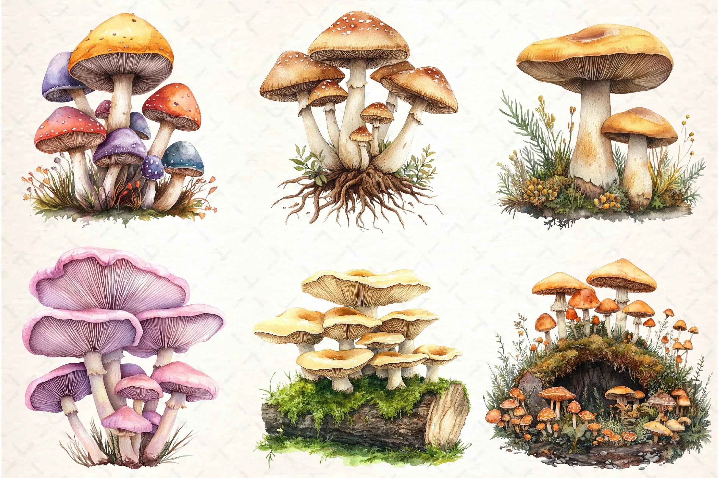 Mushroom Clipart Bundle - CraftNest - Digital Crafting and Art