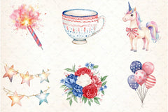 Pastel 4th of July Clipart Bundle - CraftNest - Digital Crafting and Art