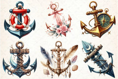 Summer Anchor Clipart Bundle - CraftNest - Digital Crafting and Art