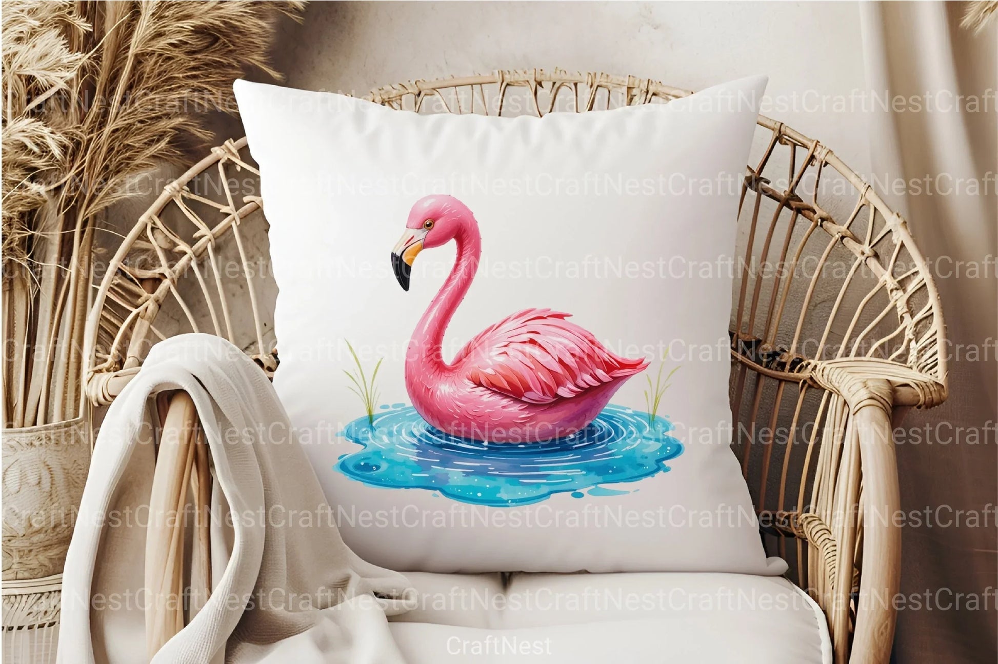 Summer Flamingo Clipart Bundle 3 - CraftNest - Digital Crafting and Art