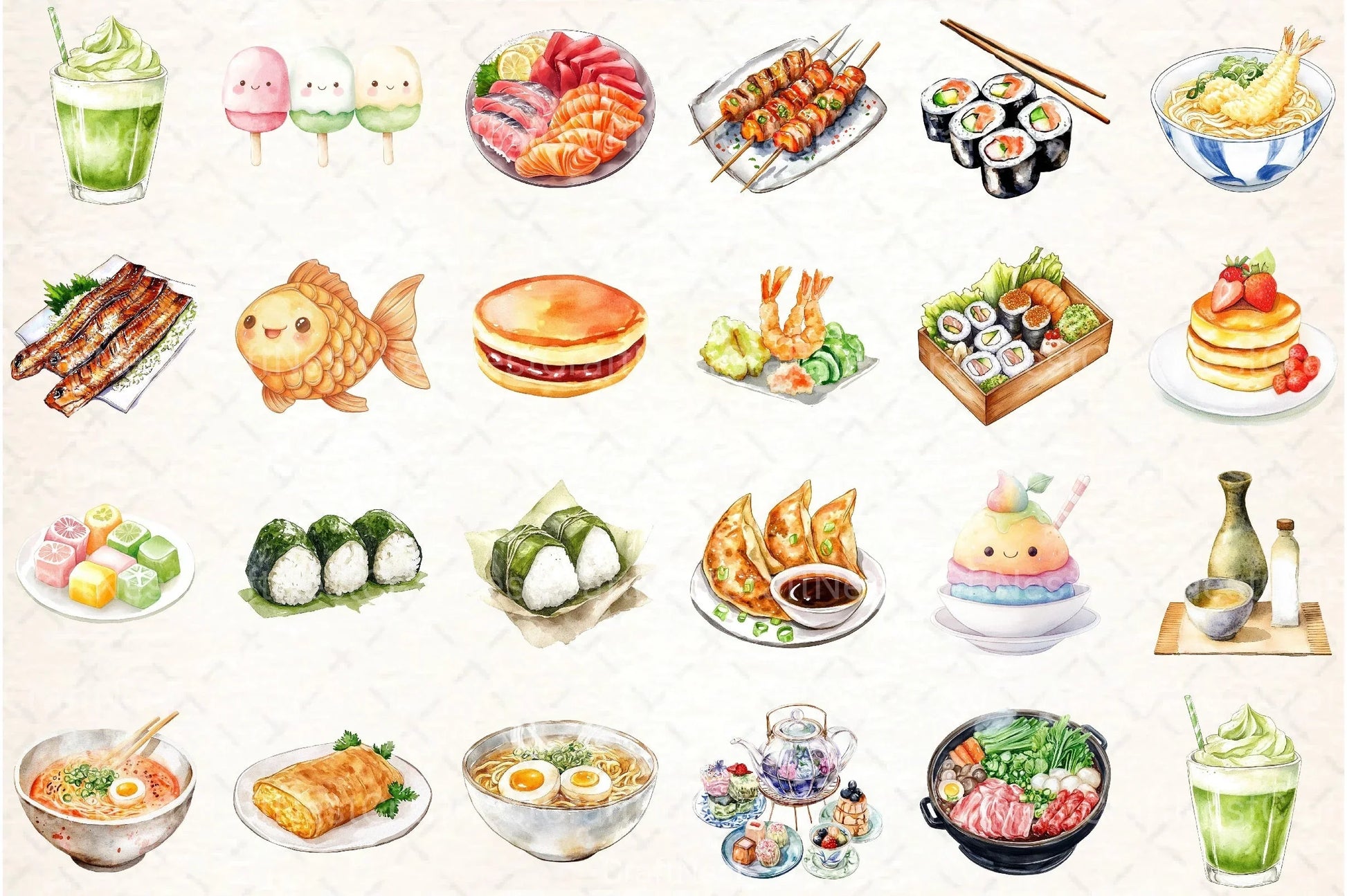 Japanese Food Clipart Bundle - CraftNest - Digital Crafting and Art