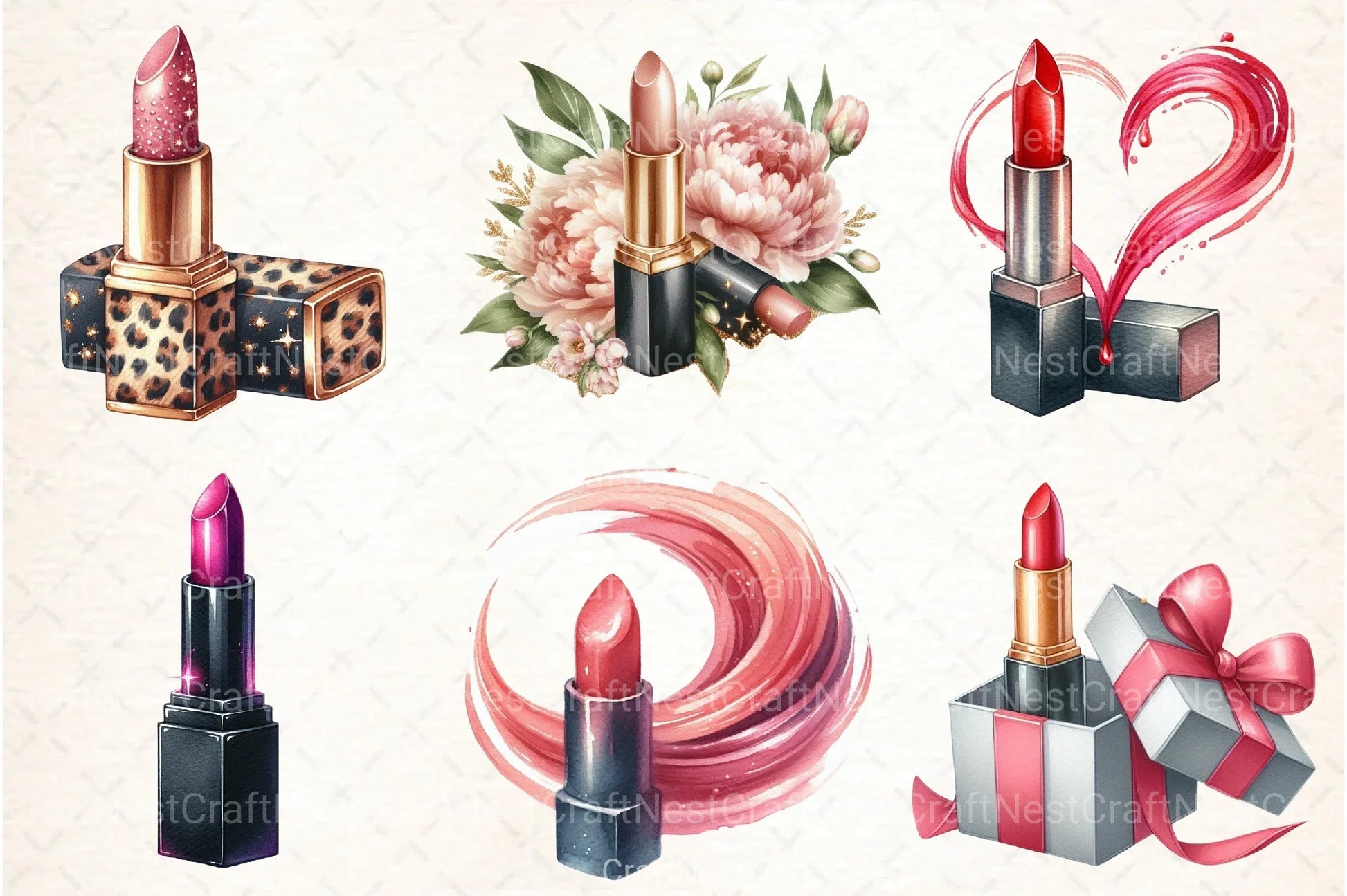 Lipstick Clipart Bundle - CraftNest - Digital Crafting and Art