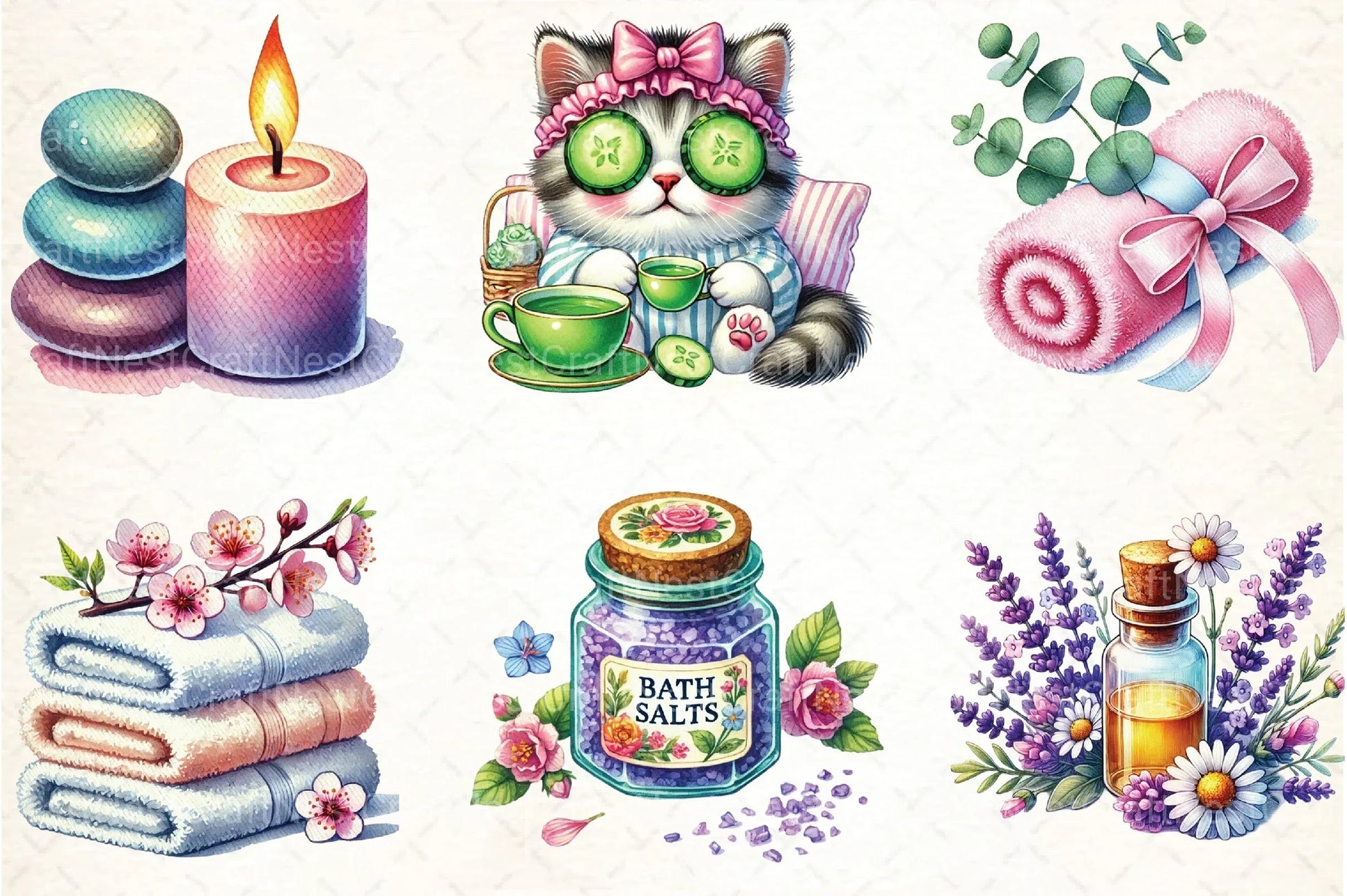 Spring Spa Day Clipart Bundle 35 - CraftNest - Digital Crafting and Art