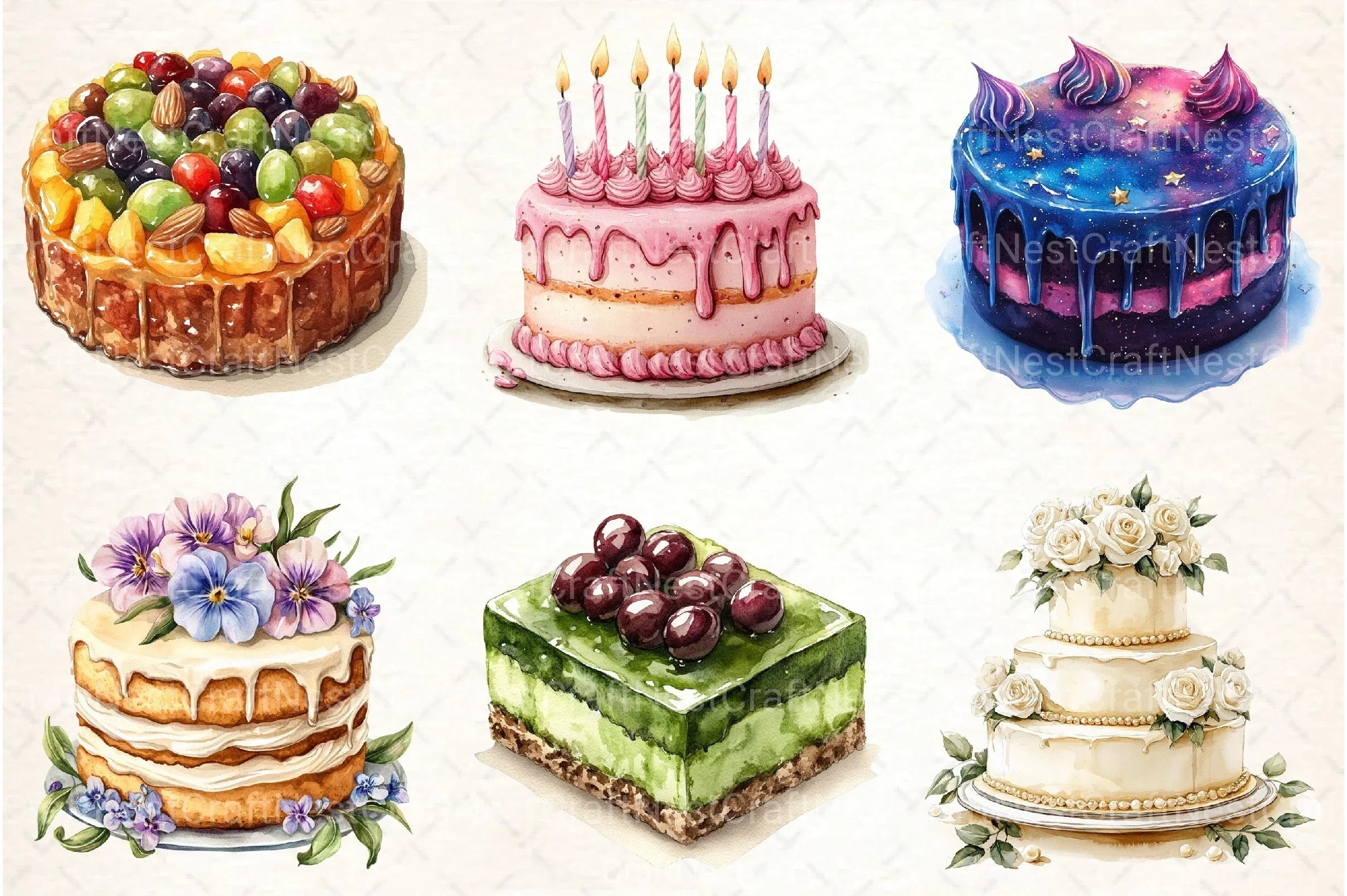 Cake Clipart Bundle 99 - CraftNest - Digital Crafting and Art