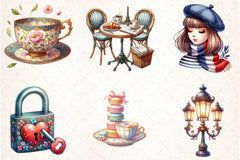 Ooh Lala Paris Clipart Bundle - CraftNest - Digital Crafting and Art