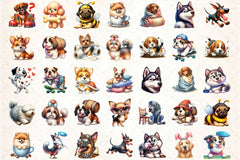 Cute & Funny Dog Breeds Clipart Bundle - CraftNest - Digital Crafting and Art