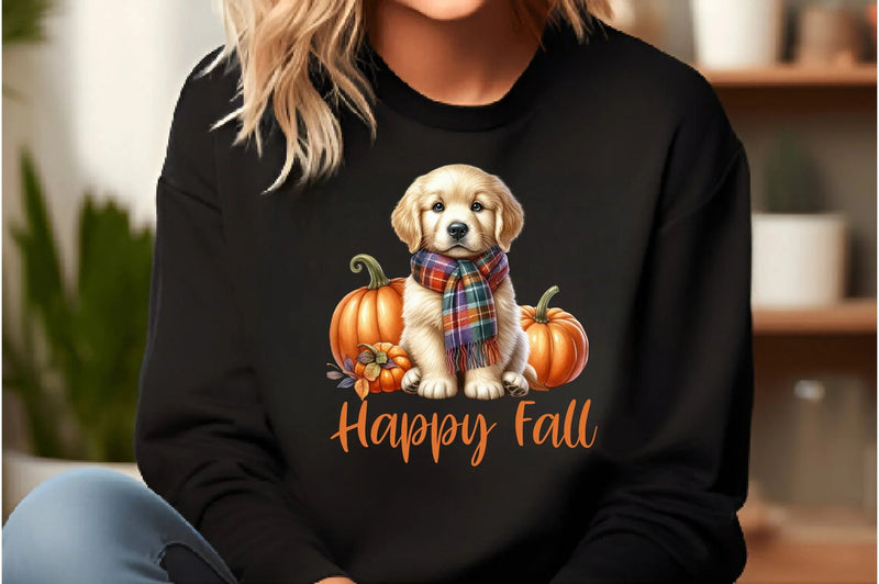 Happy Fall Dog Clipart Bundle - CraftNest - Digital Crafting and Art