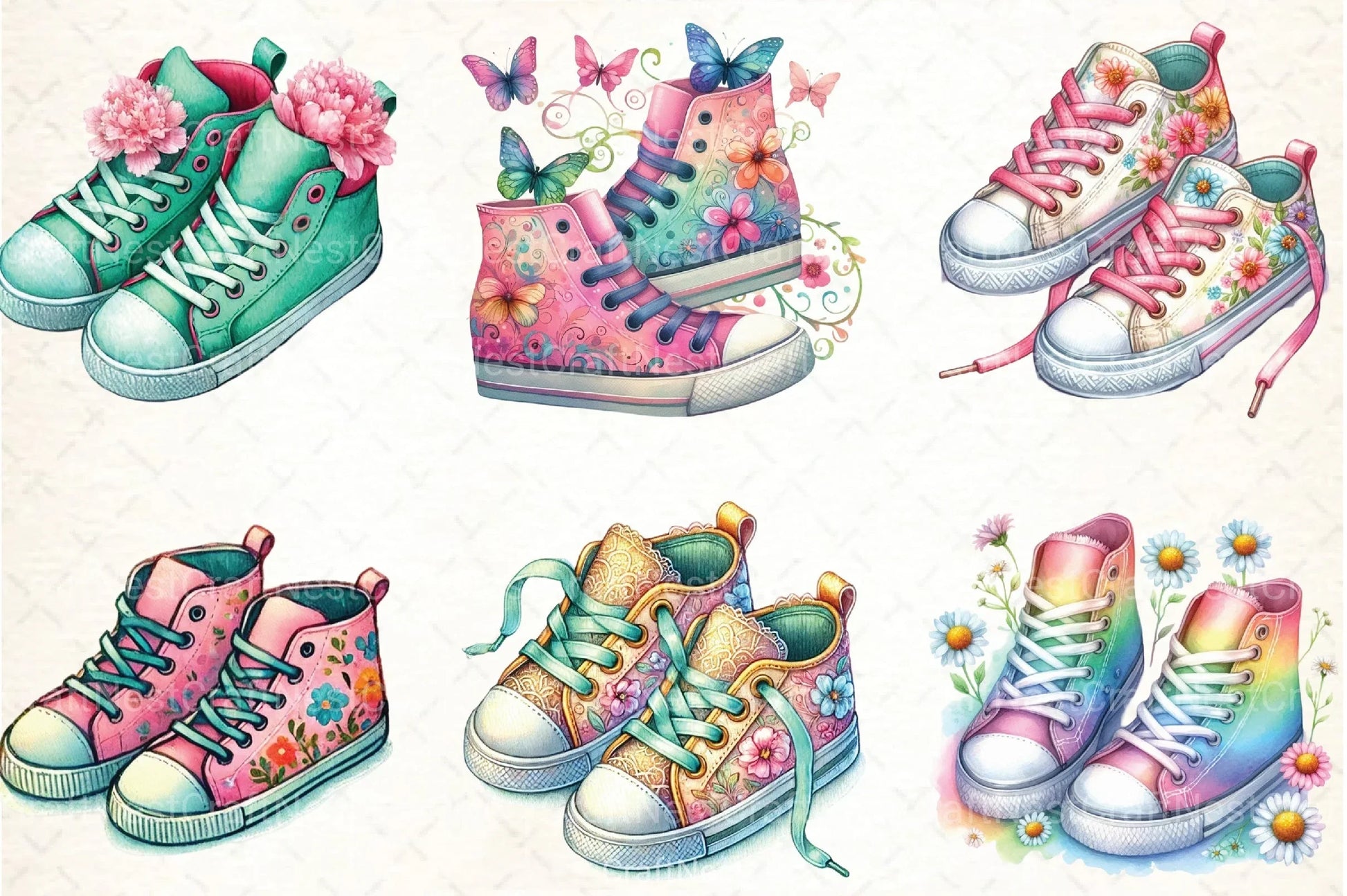 Spring Sneakers Clipart Bundle - CraftNest - Digital Crafting and Art