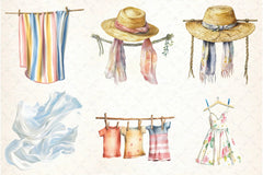Summer Laundry Day Clipart Bundle - CraftNest - Digital Crafting and Art