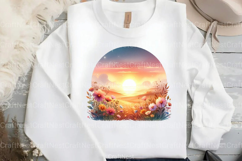 Boho Flower Art Design Clipart Bundle - CraftNest - Digital Crafting and Art