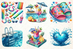 Summer Pool Party Clipart Bundle - CraftNest - Digital Crafting and Art