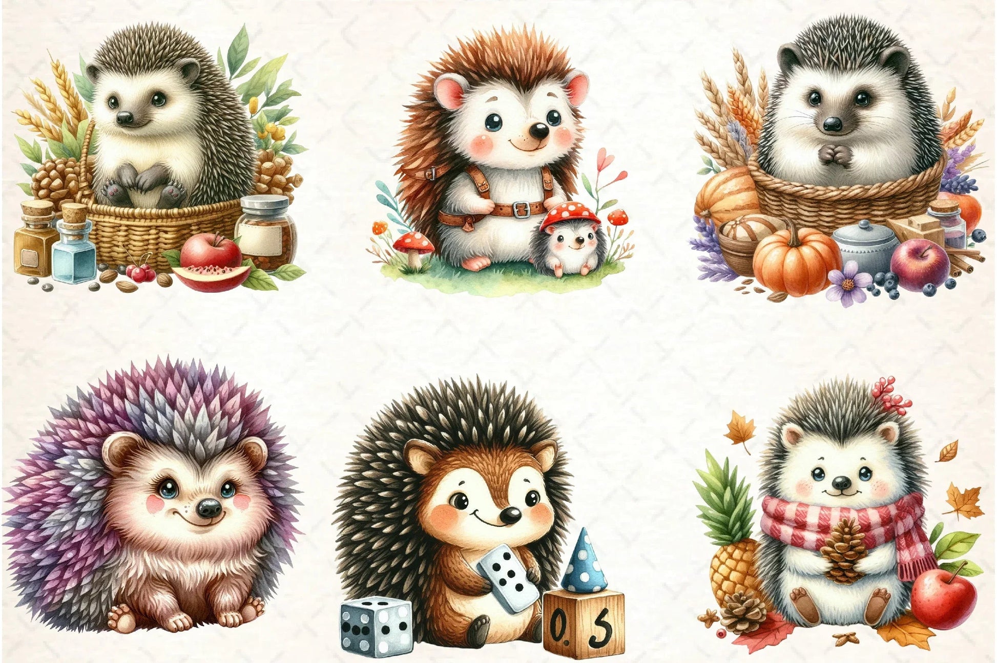 Hedgehog Clipart Bundle - CraftNest - Digital Crafting and Art