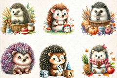 Hedgehog Clipart Bundle - CraftNest - Digital Crafting and Art