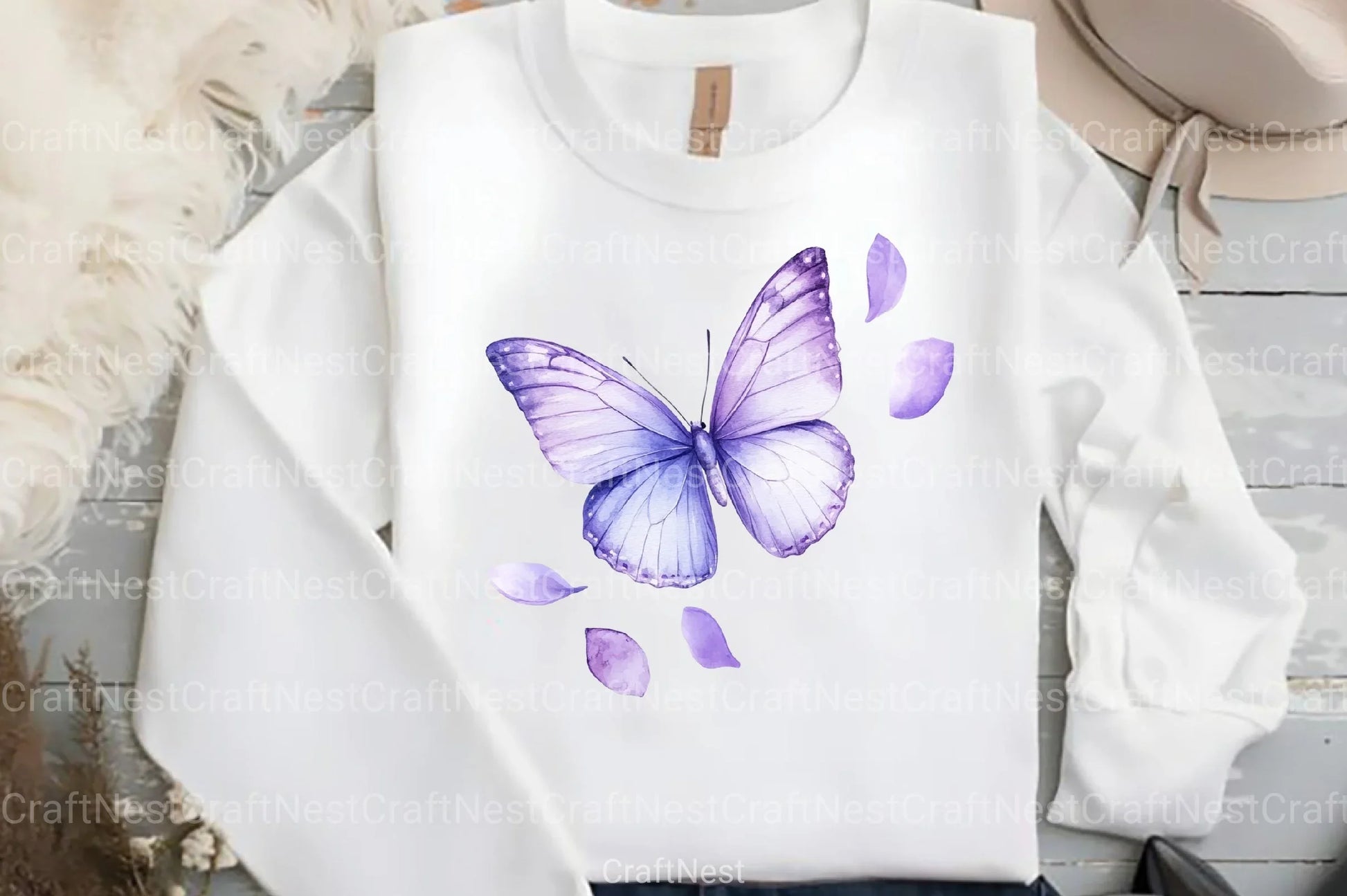 Purple Spring Butterfly Clipart Bundle - CraftNest - Digital Crafting and Art