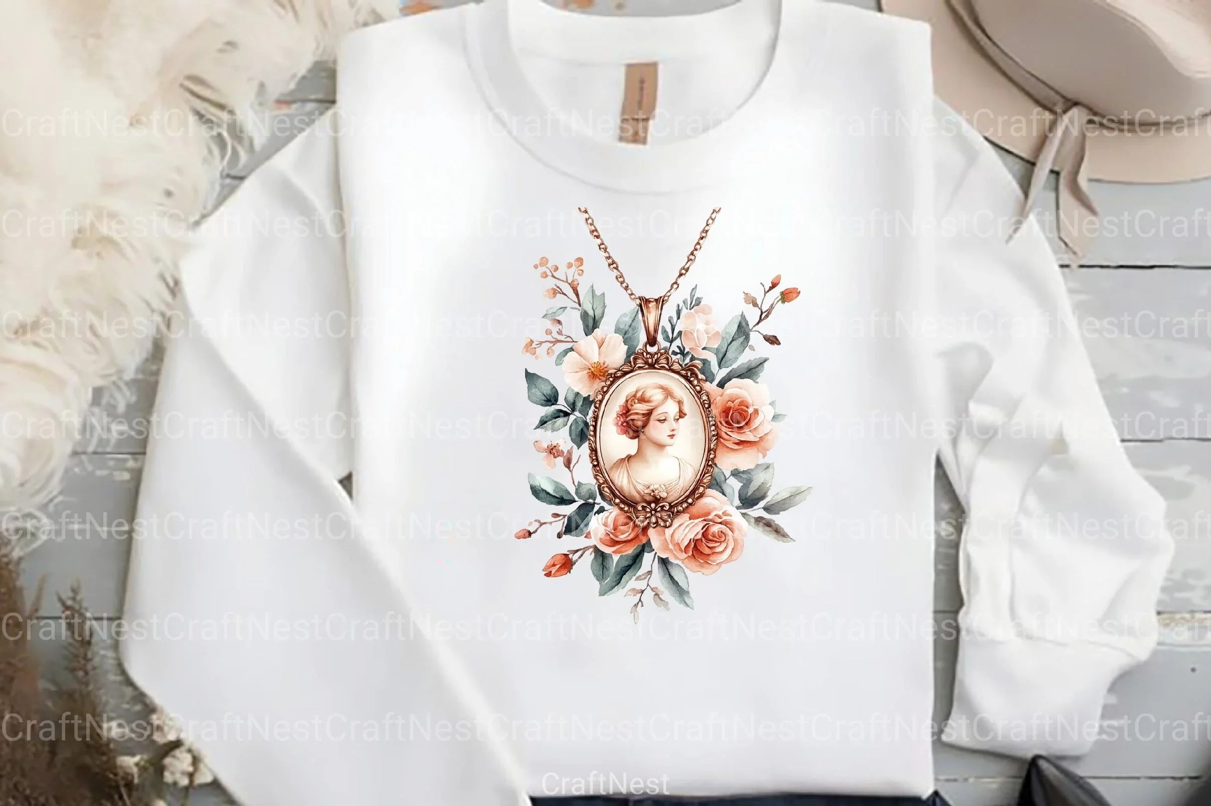 Vintage Beige Mother's Day Clipart Bundle - CraftNest - Digital Crafting and Art