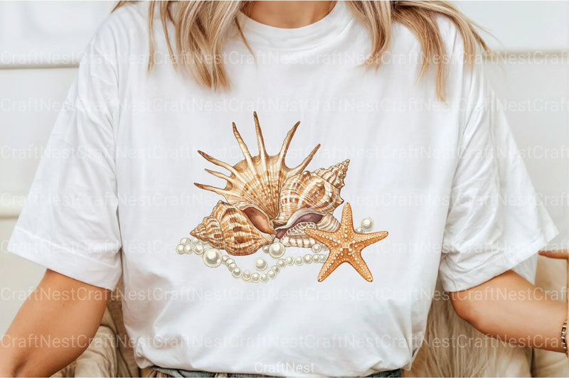 Seashells Clipart Bundle 4 - CraftNest - Digital Crafting and Art