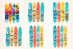Summer Brushstroke Clipart Bundle - CraftNest - Digital Crafting and Art