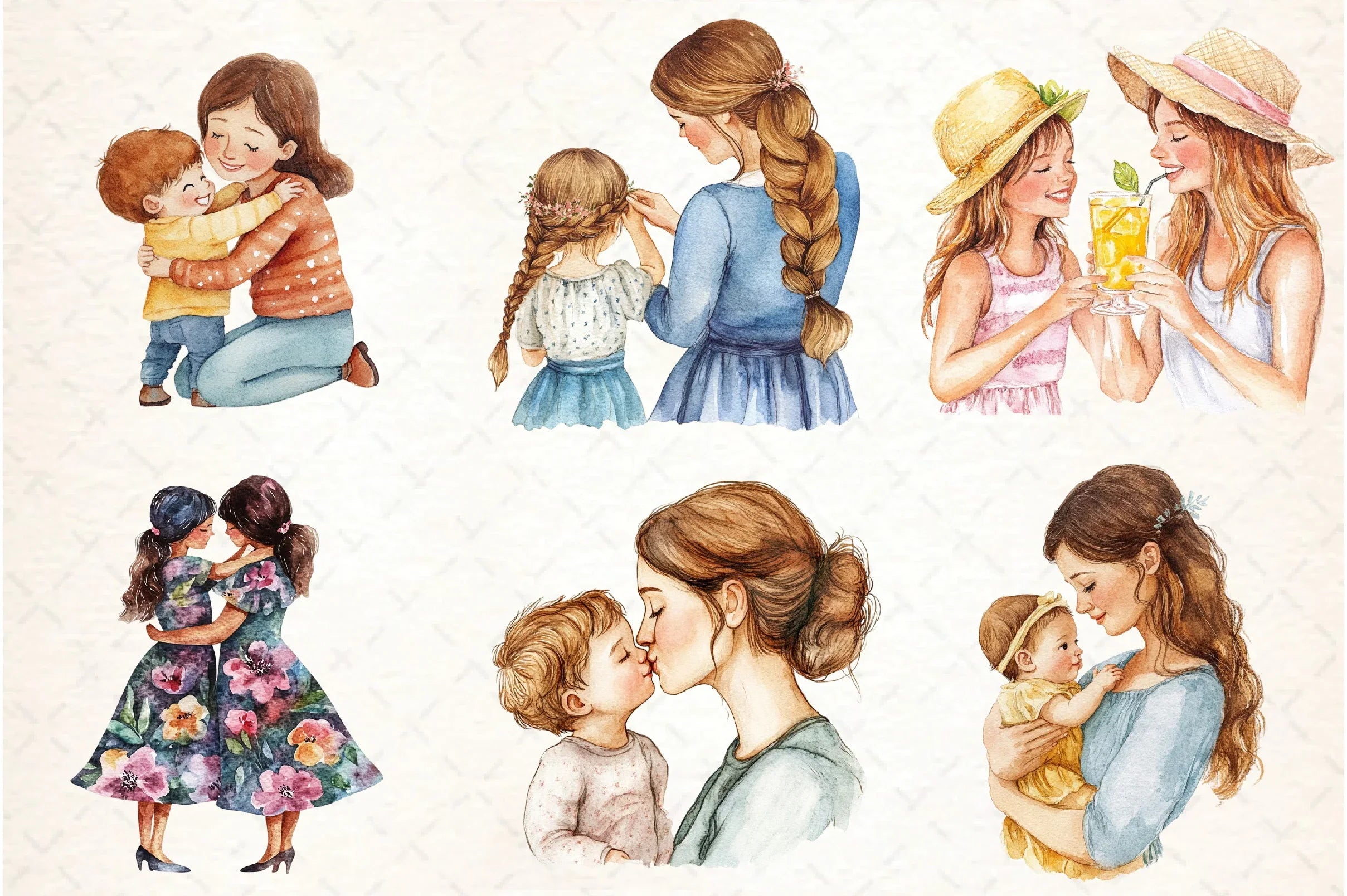 Mommy and Child Clipart Bundle - CraftNest - Digital Crafting and Art