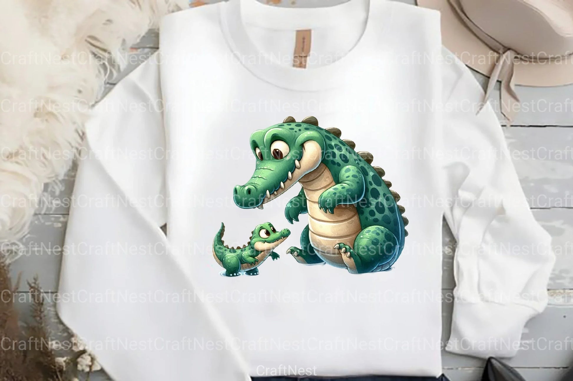 Crocodile Mother's Day Clipart Bundle - CraftNest - Digital Crafting and Art