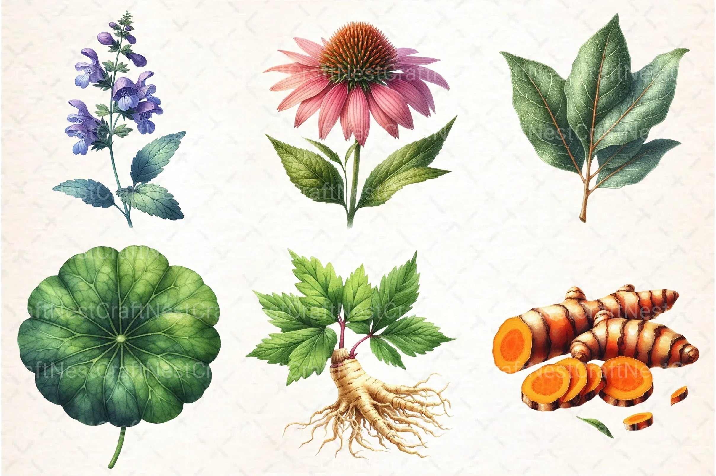 Medicinal Plants Clipart Bundle 1 - CraftNest - Digital Crafting and Art