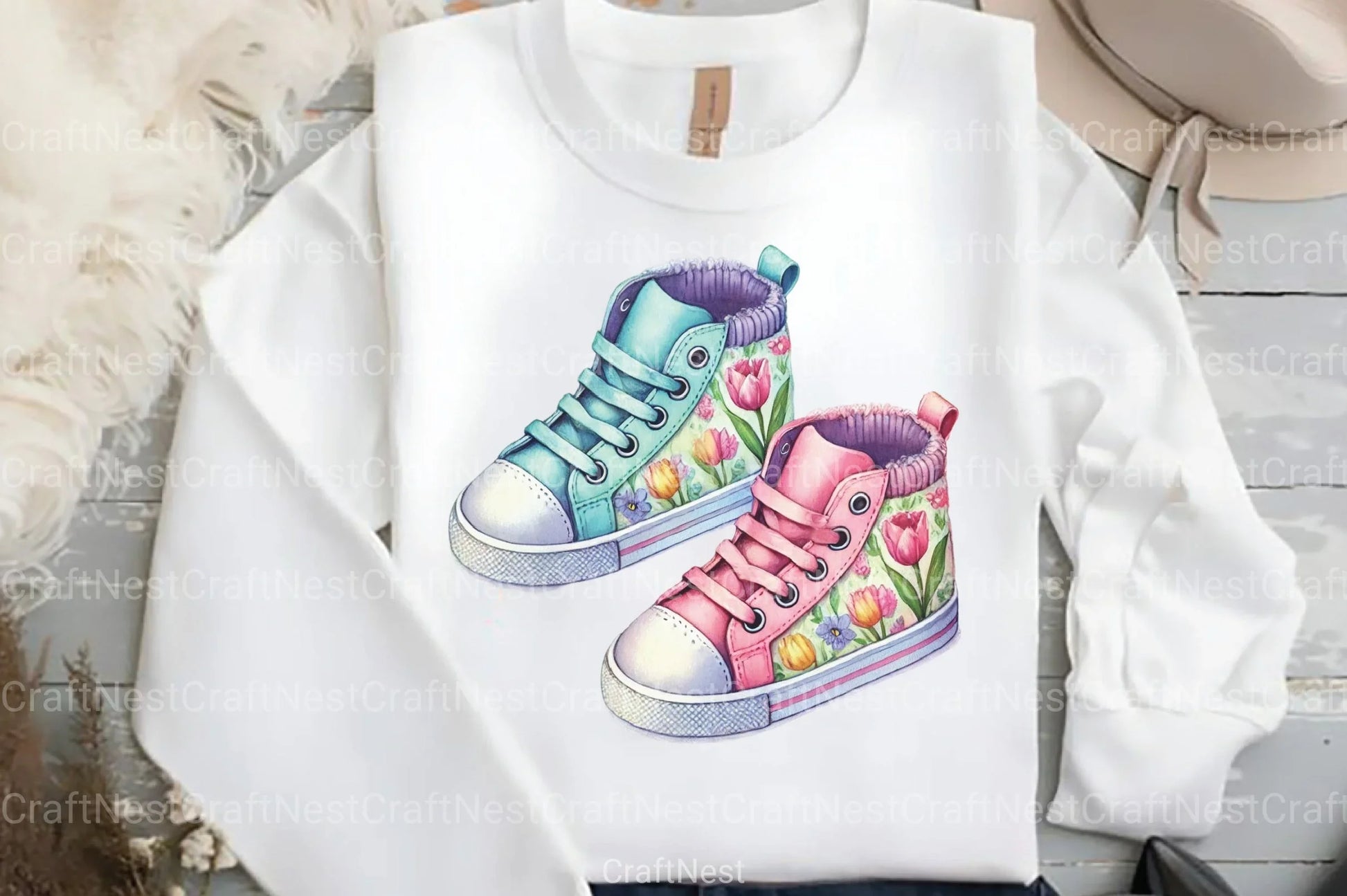 Spring Sneakers Clipart Bundle - CraftNest - Digital Crafting and Art