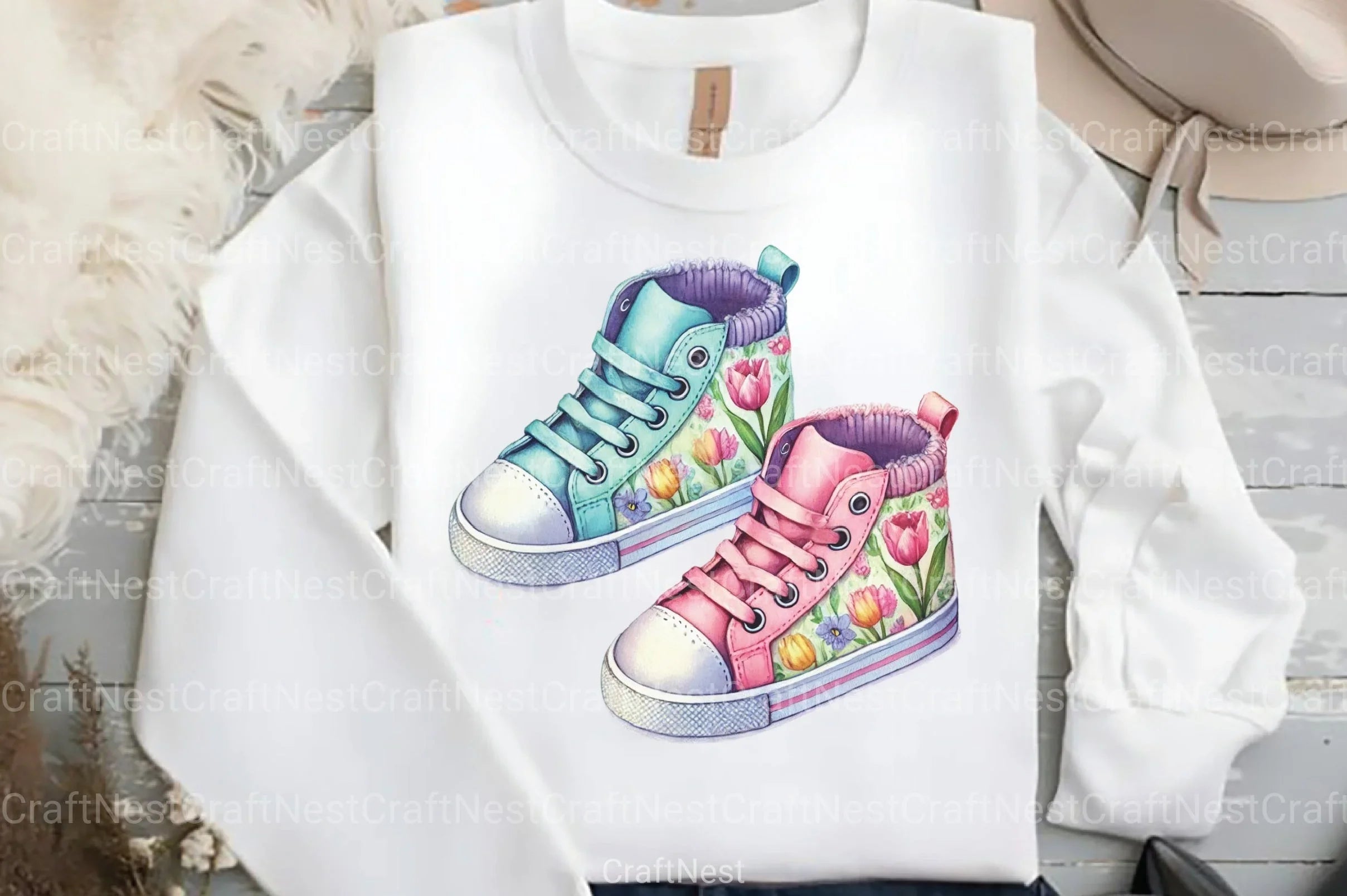 Spring Sneakers Clipart Bundle - CraftNest - Digital Crafting and Art