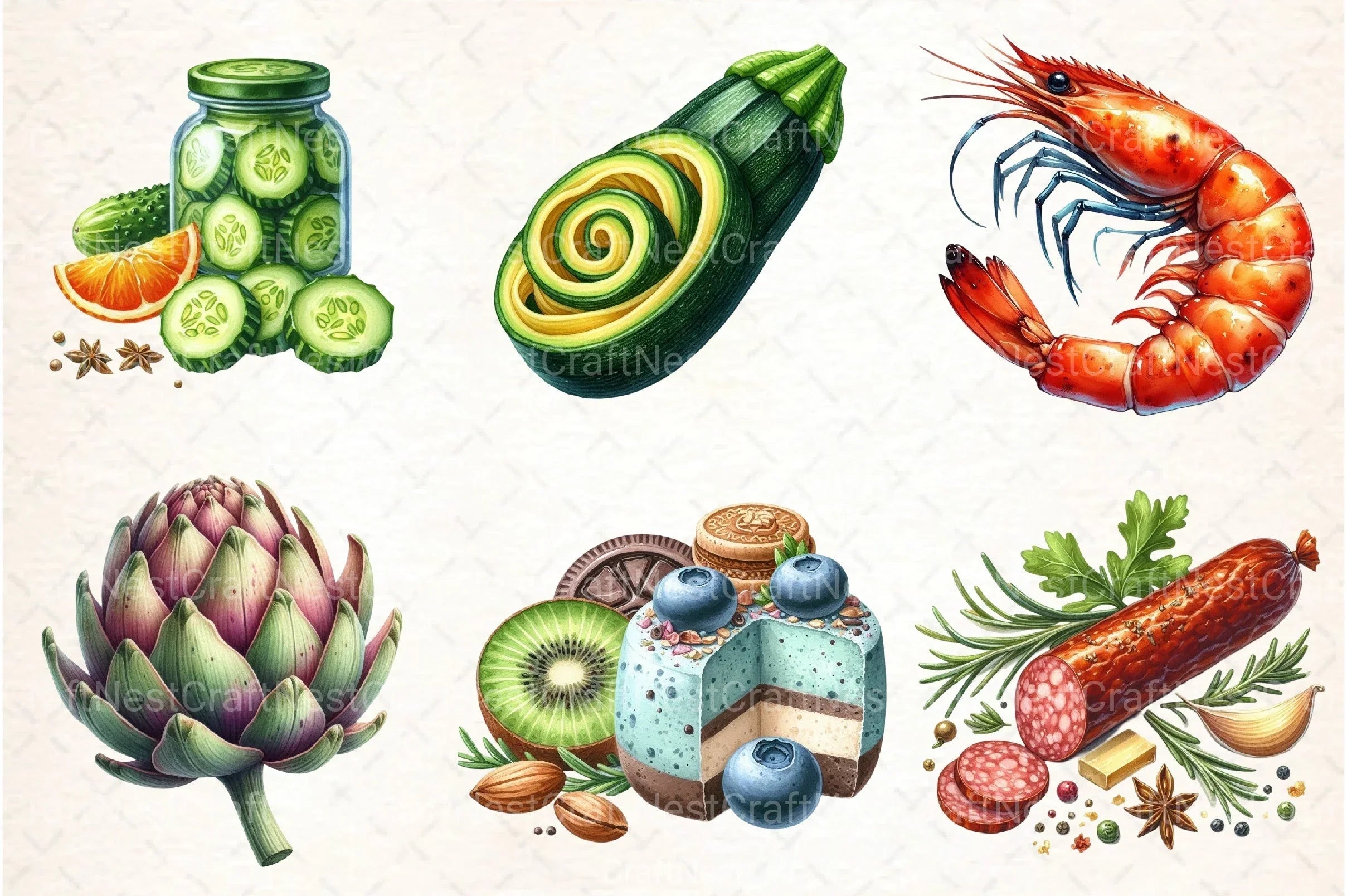 Low Carb Food Clipart Bundle 3 - CraftNest - Digital Crafting and Art