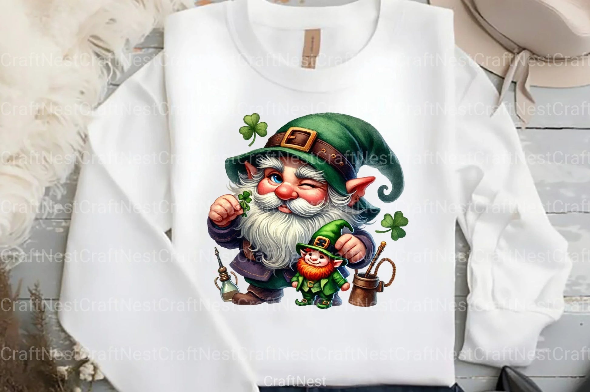 St. Patrick's Day Gnomes Clipart Bundle - CraftNest - Digital Crafting and Art