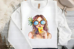 Summer Girl Clipart Bundle 56 - CraftNest - Digital Crafting and Art