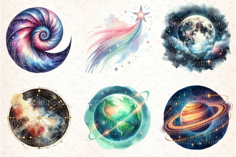 Universe Clipart Bundle - CraftNest - Digital Crafting and Art