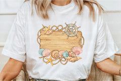 Wooden Board Seashells Clipart Bundle 2 - CraftNest - Digital Crafting and Art