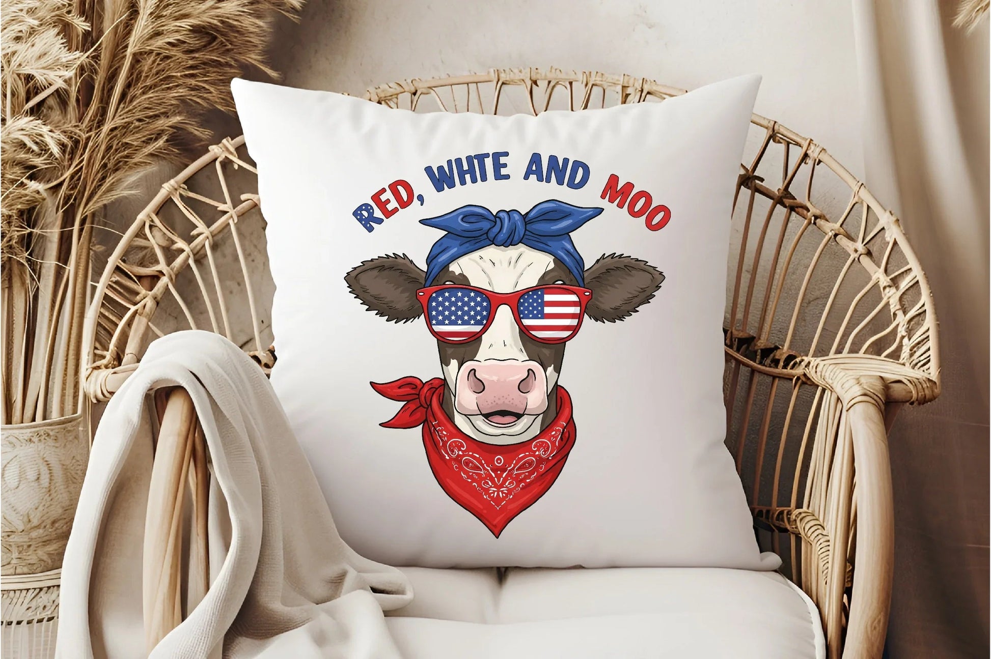 Patriotic 4th of July Cow Clipart Bundle - CraftNest - Digital Crafting and Art