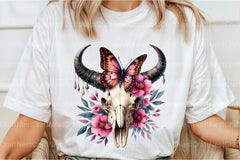 Bull Skull with Horns Clipart Bundle - CraftNest - Digital Crafting and Art