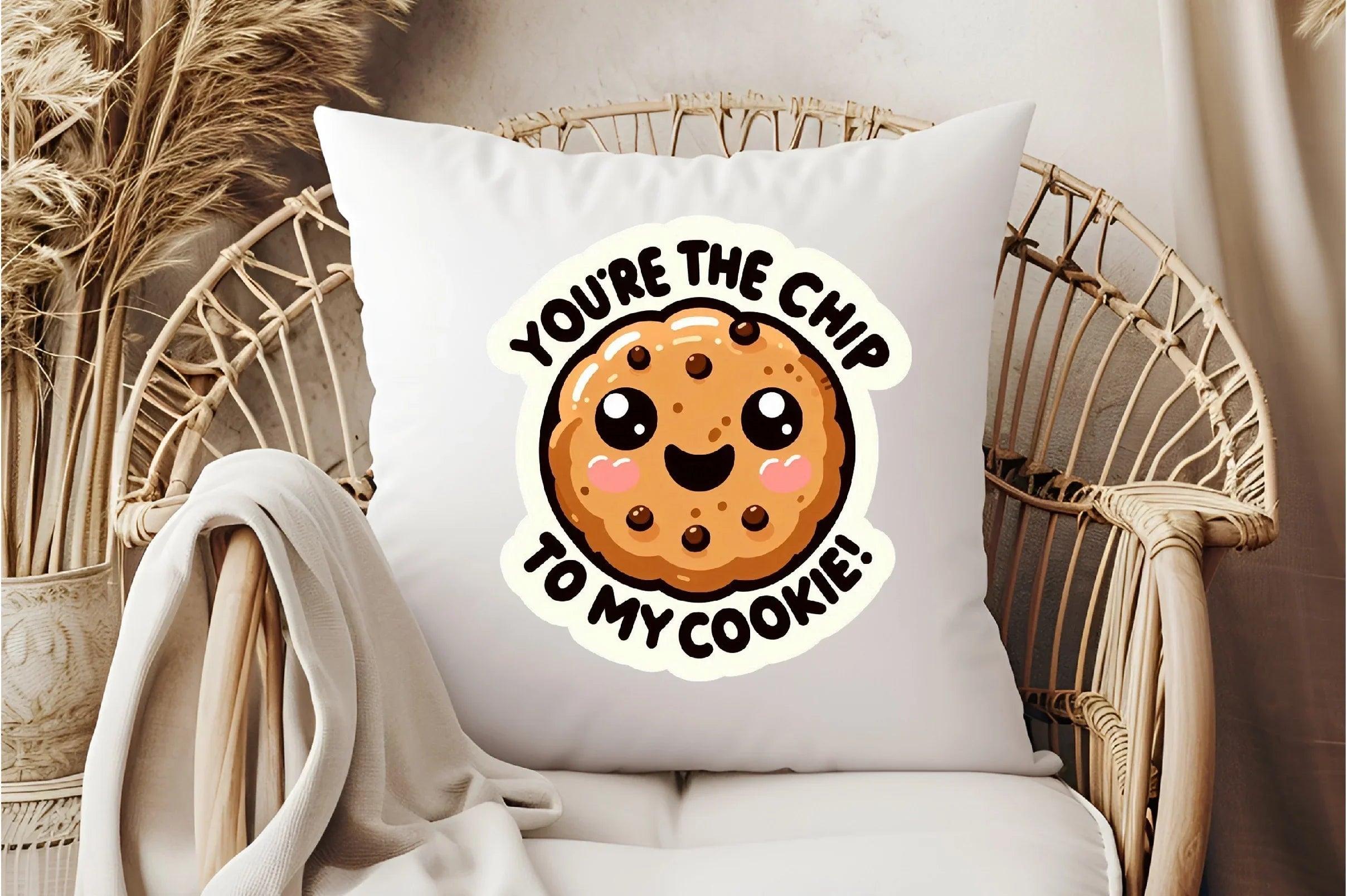 Funny 'You're the Chip to My Cookie' Sticker Clipart Bundle - CraftNest - Digital Crafting and Art