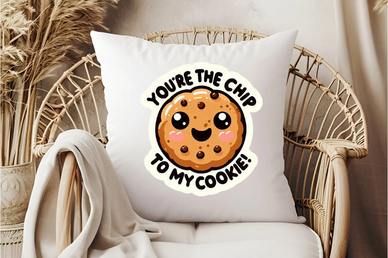 Funny 'You're the Chip to My Cookie' Sticker Clipart Bundle - CraftNest - Digital Crafting and Art