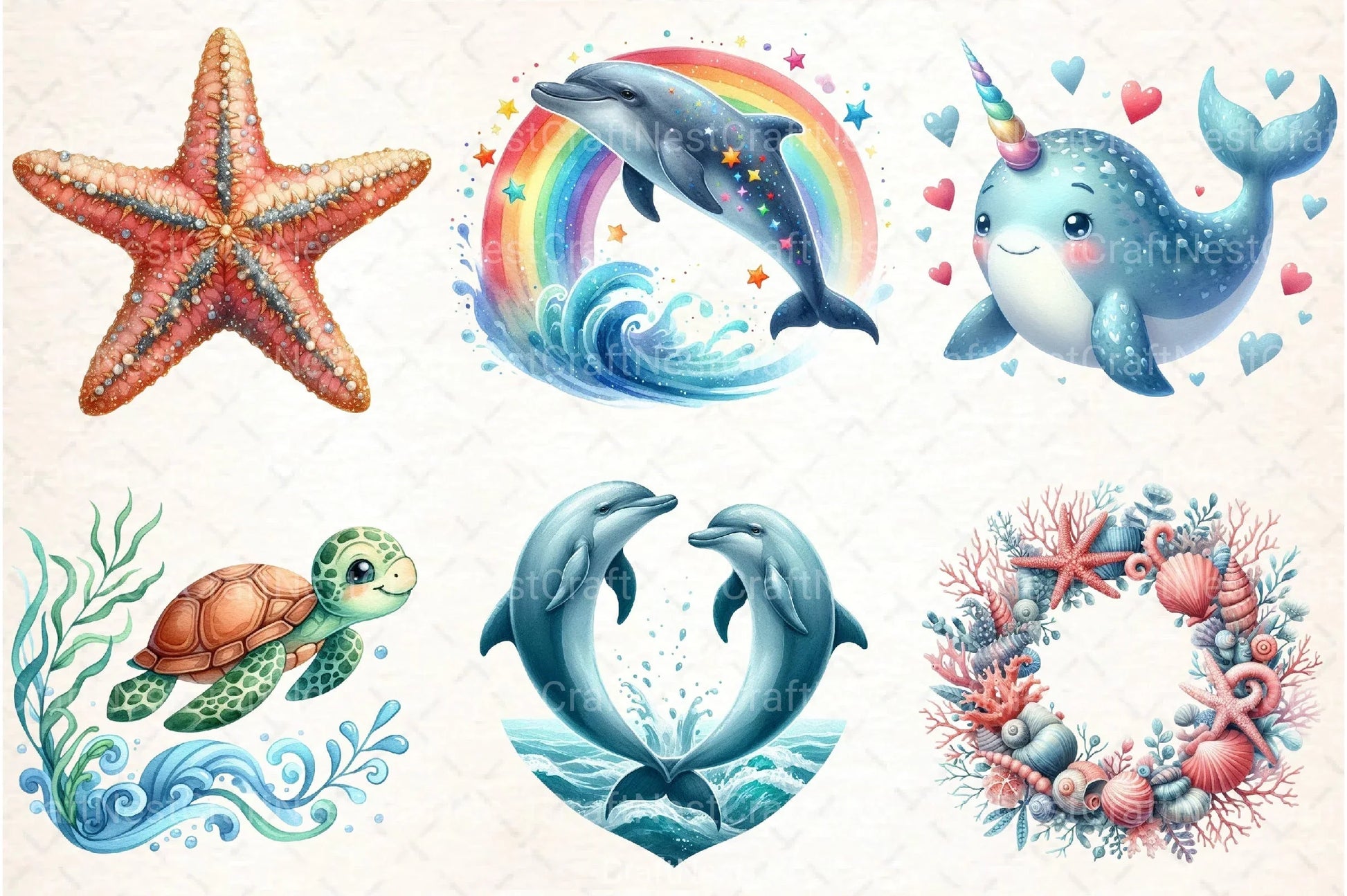 Under the Sea Clipart Bundle - CraftNest - Digital Crafting and Art