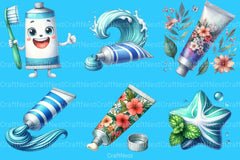 Toothpaste Clipart Bundle - CraftNest - Digital Crafting and Art