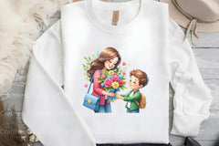 Customizable Mom and Sons Clipart Bundle - CraftNest - Digital Crafting and Art